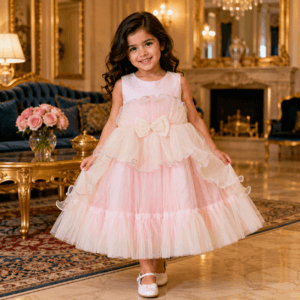 Baby Girl Layered Ruffle Frock – Cute Birthday Party Dress