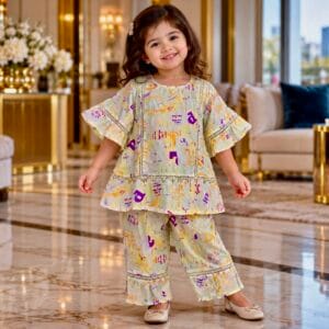 Premium Designer Cotton Frock and Pant Set